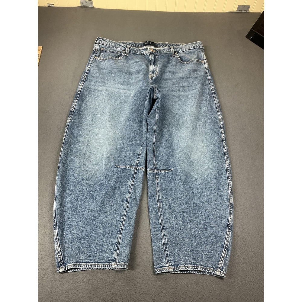 Gap Jeans Womens 18 34x34 Blue Medium Wash Barrel Tapered Relaxed Denim